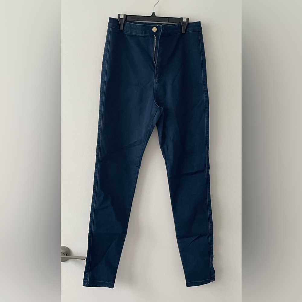 Missguided Vice Skinny High Waisted Blue Jeans - size US 8 Regular